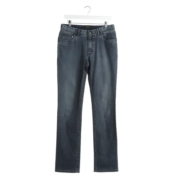 Straight Fit Jeans in Blue, Cotton, Brioni