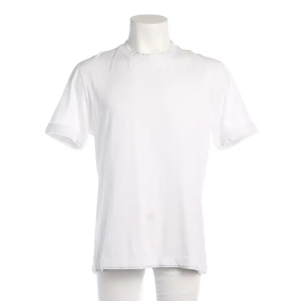 T-Shirt in Weiß, Baumwolle, Brunello Cucinelli