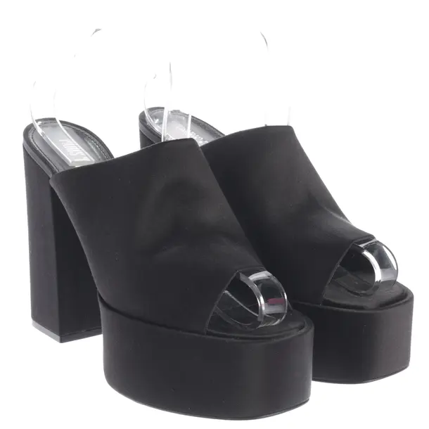 Heeled Sandals in Black, , Paris Texas