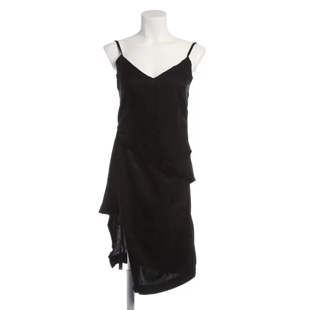 Kleid in Schwarz, Viskose, Off-White