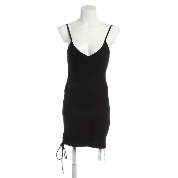 Kleid in Schwarz, Viskose, Off-White