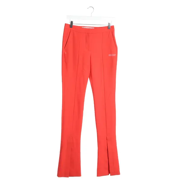 Pants in Orange, Polyester, Off-White