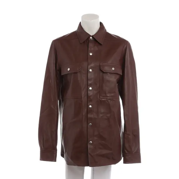 Lederjacke in Braun, Seide, Rick Owens