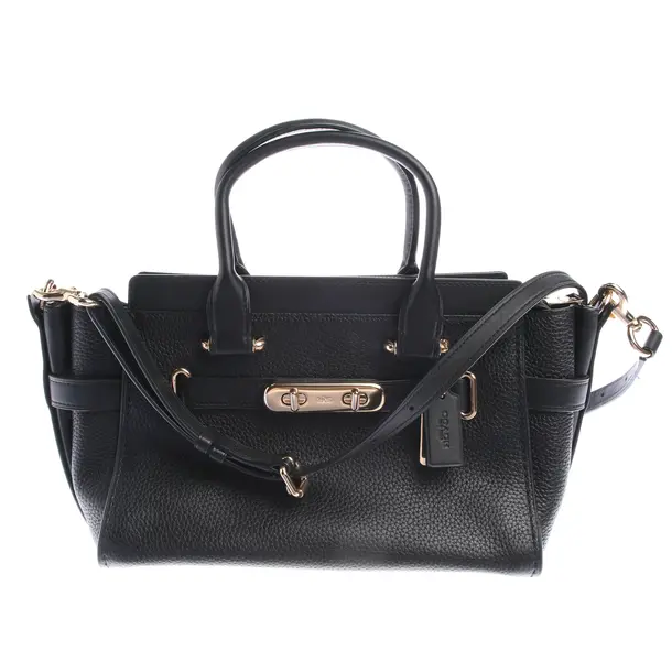 Handtasche in Schwarz, Leder, Coach