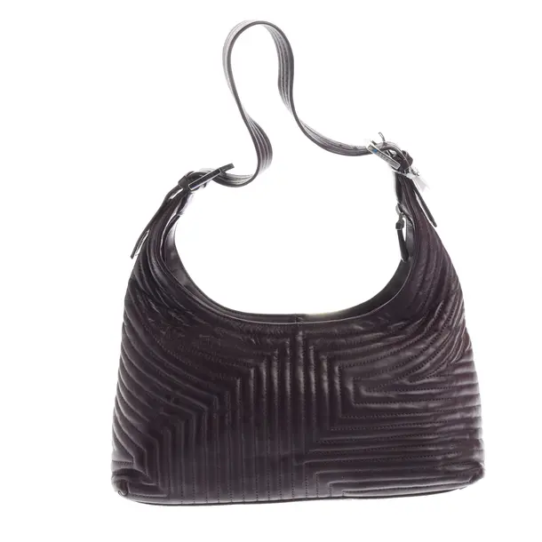 Schultertasche, in Dunkellila, Leder, Bally