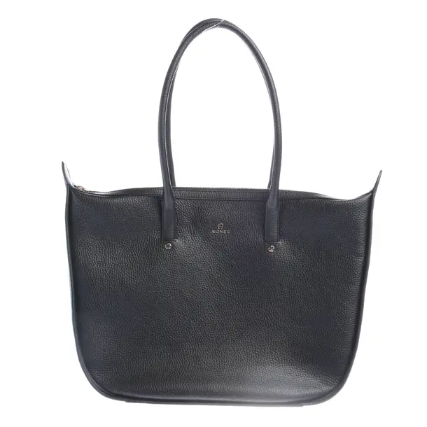 Schultertasche in Schwarz, Leder, Aigner