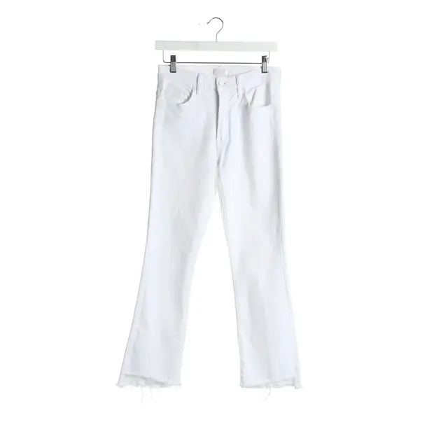 Bootcut Jeans in White, Cotton, Mother