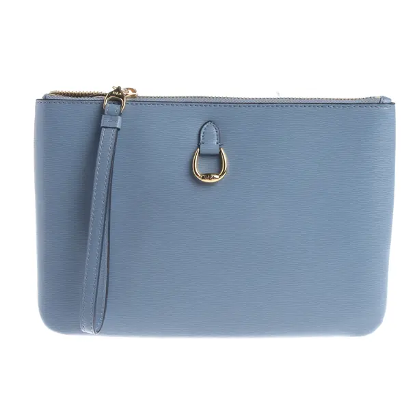 Clutch in Blau, Leder, Lauren Ralph Lauren