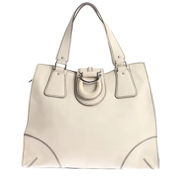 Handbag in White, Leather, Aigner