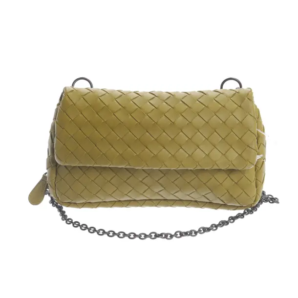 Schultertasche, in Olivgrün, Leder, Bottega Veneta