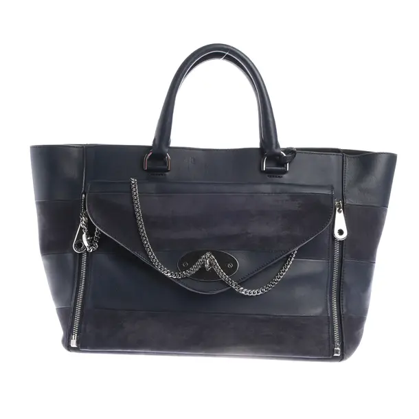Handtasche in Blau, Leder, Mulberry