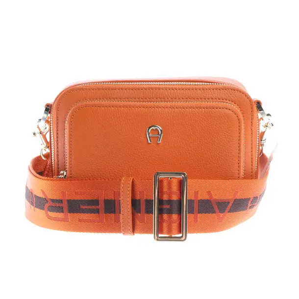Umhängetasche in Orange, Leder, Aigner
