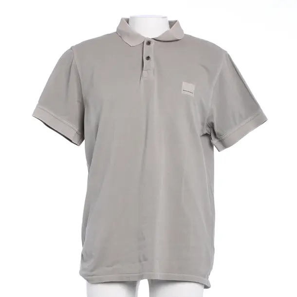 Poloshirt in Grau, Baumwolle, Hugo Boss Orange