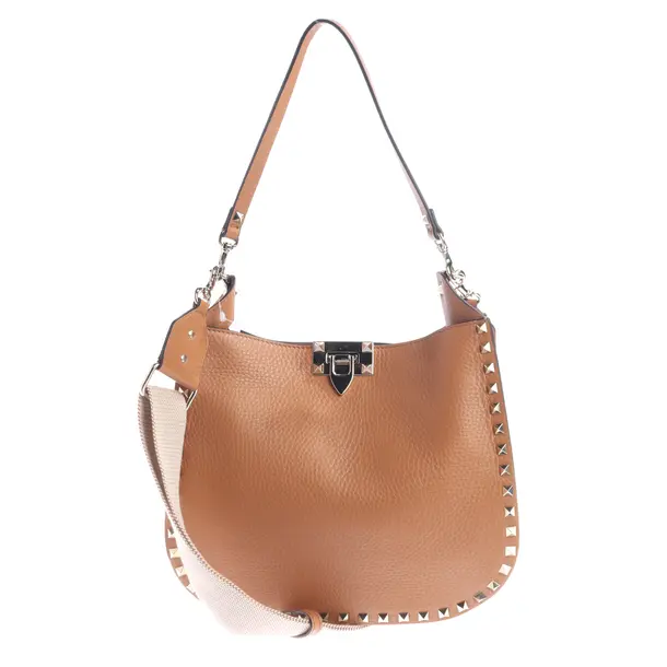 Shoulder Bag, in Light Brown, Leather, Valentino