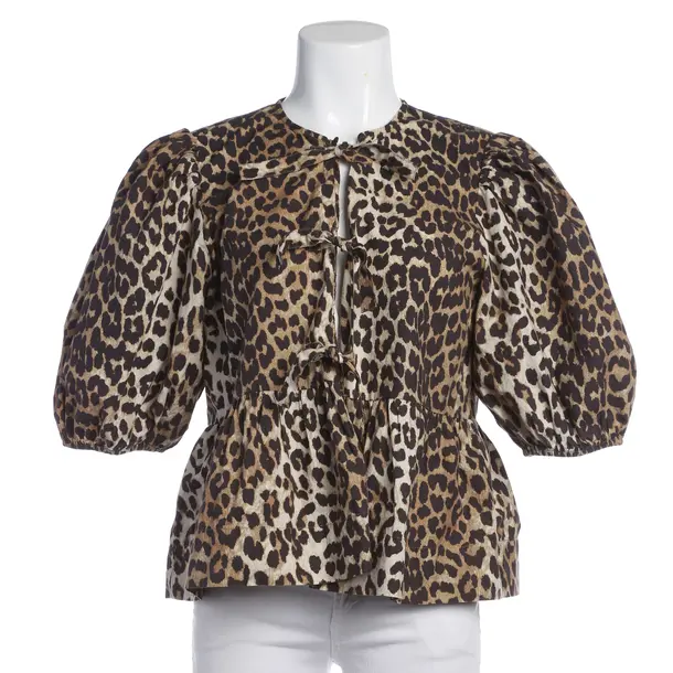 Blouse in Brown, Cotton, Ganni