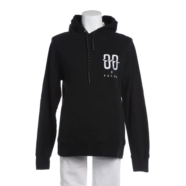 Hoodie in Schwarz, Baumwolle, Falke