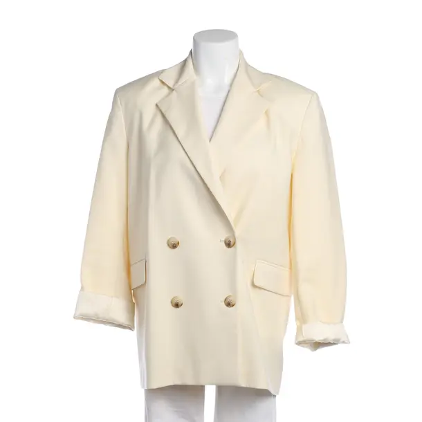 Blazer in White, Wool, Loulou Studio
