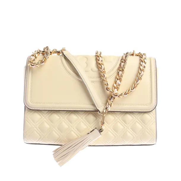 Schultertasche in Weiß, Leder, Tory Burch