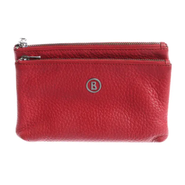 Kosmetiktasche, in Rot, Leder, Bogner