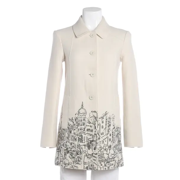 Mid-Season Coat, in Cream, Wool, Marc Cain