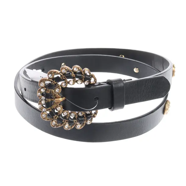 Belt, in Black, Leather, Maje