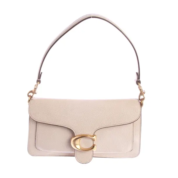 Schultertasche, in Beige, Leder, Coach