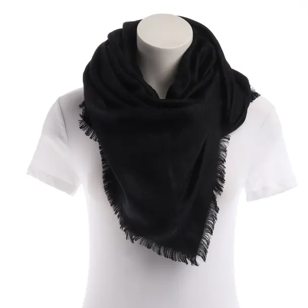 Shawl, in Black, Silk, Louis Vuitton