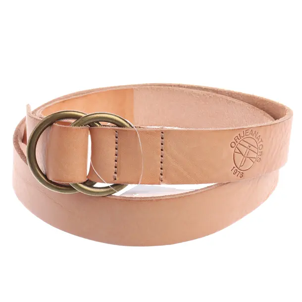 Belt, in Light Brown, Leather, Closed