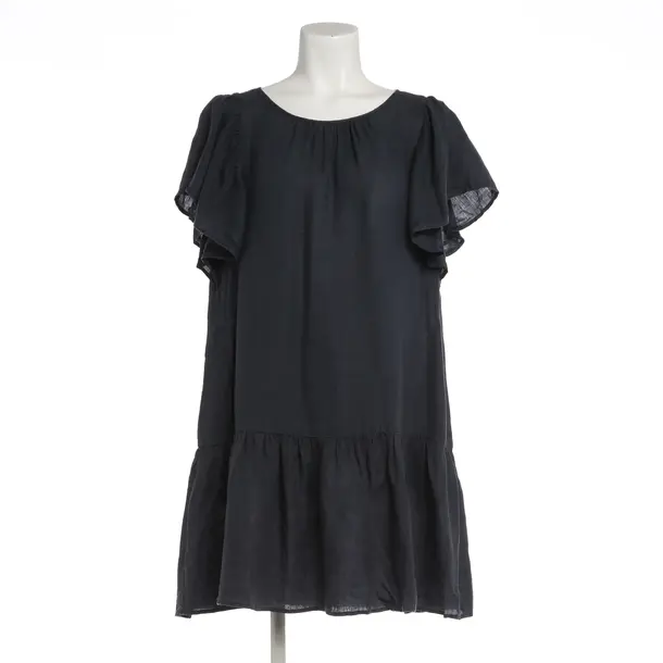 Kleid, in Navy, Leinen, Velvet by Graham and Spencer