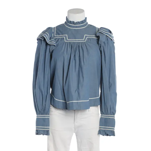 Bluse, in Hellblau, Baumwolle, Ulla Johnson