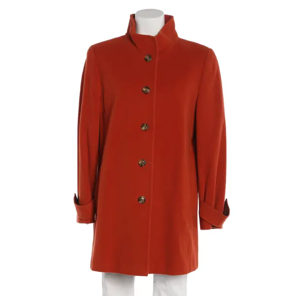 Mid-Season Coat, in Dark Orange, Wool, Schneiders
