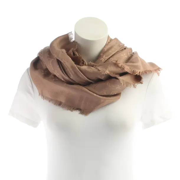 Shawl, in Light Brown, Silk, Louis Vuitton