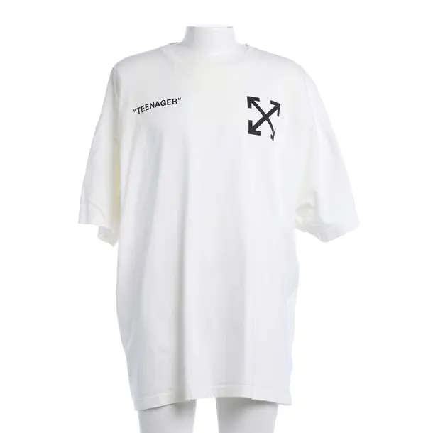 T-Shirt, in Beige, Cotton, Off-White