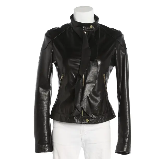 LeatherJacket, in Black, Leather, Moschino