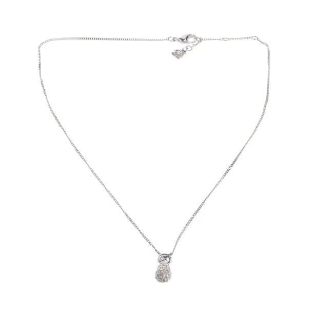 Necklace, in Silver, Metal (metallic, metallized), Swarovski