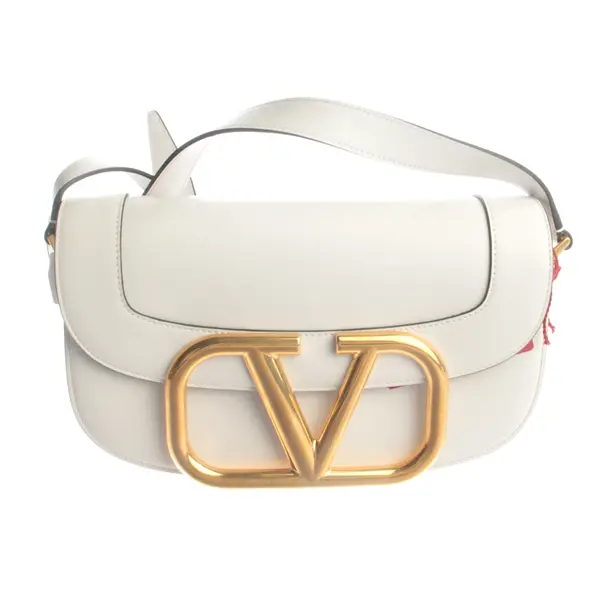 Schultertasche, in Weiß, Leder, Valentino