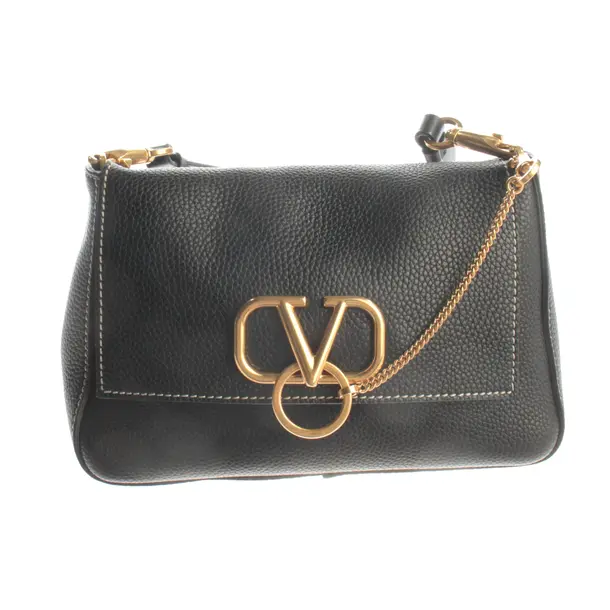 Shoulder Bag, in Black, Leather, Valentino