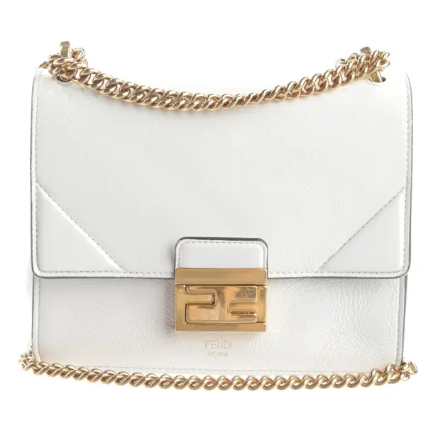 Schultertasche, in Weiß, Leder, Fendi