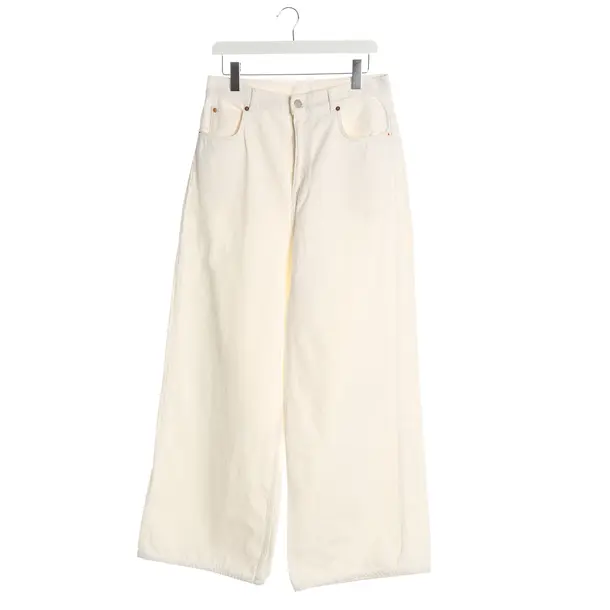 Jeans Straight Fit, in Cream, Baumwolle, Teurn Studios