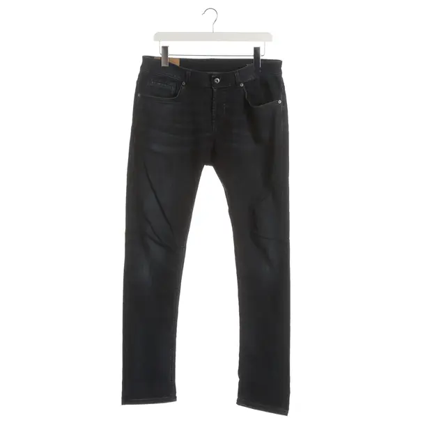 Straight Fit Jeans, in Navy, Cotton, Dondup