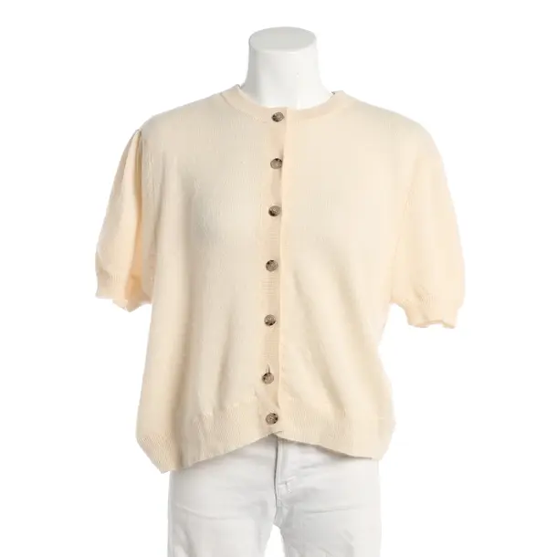 Cardigan, in Beige, Wool, Jardin des Orangers