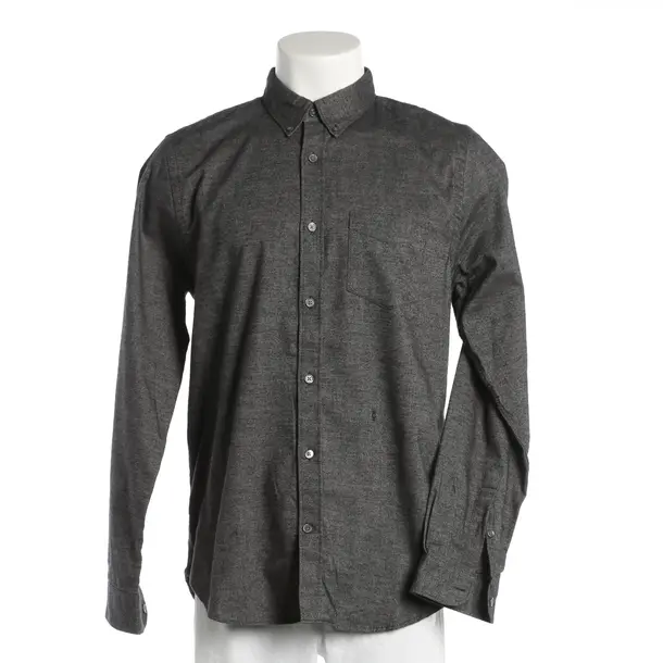 Hemd, in Grau, Baumwolle, Closed