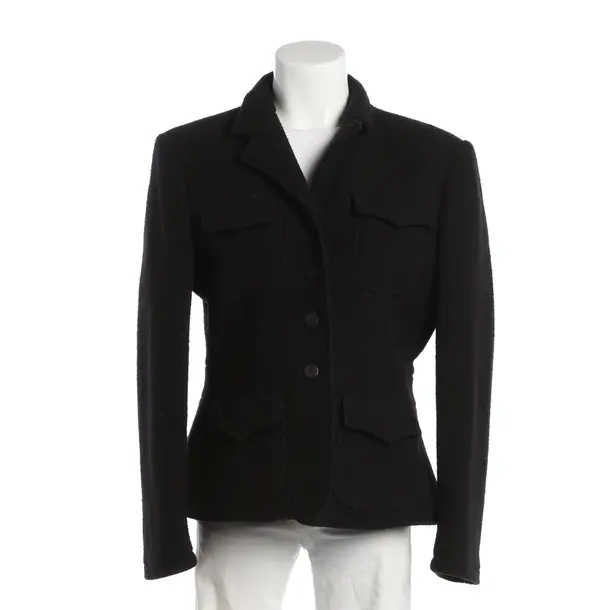 Mid-Season Jacket, in Black, Wool, Strenesse