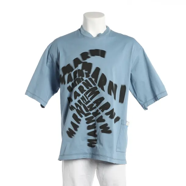 T-Shirt, in Light Blue, Cotton, Marni