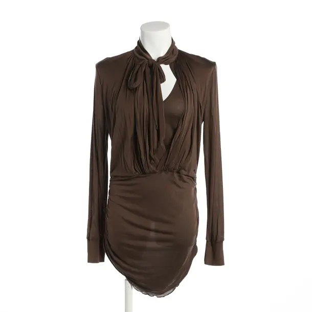 Cocktail Dress, in Dark Brown, Silk, Marc Cain