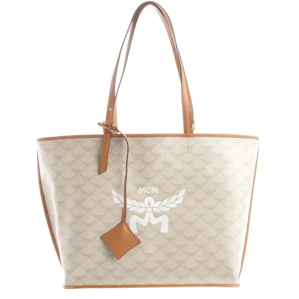 Shopper Bag, in Beige, Leather, MCM