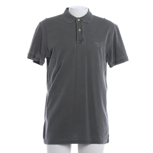 Poloshirt, in Grau, Baumwolle, Gant