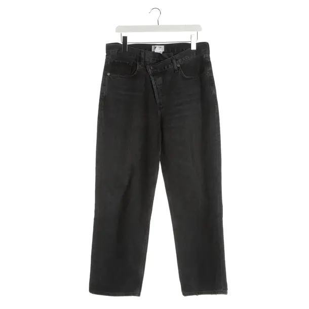 Straight Fit Jeans, in Dark Gray, Cotton, Agolde