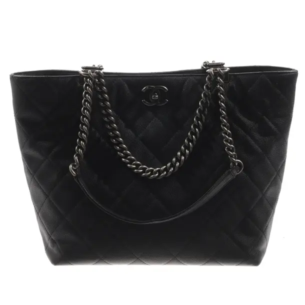 Schultertasche, in Navy, Leder, Chanel