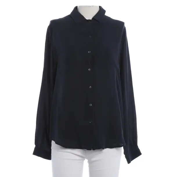 Blouse, in Navy, Silk, Antonelli